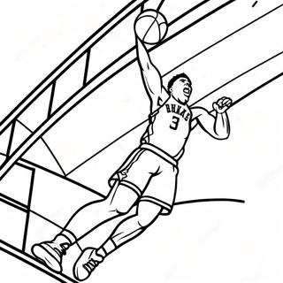 Page à colorier Giannis dunkant au basket | Page de coloriage Giannis