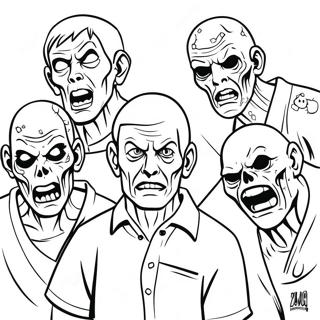 Page à colorier affiche du film Zombies 3 | Page de coloriage Zombies 3