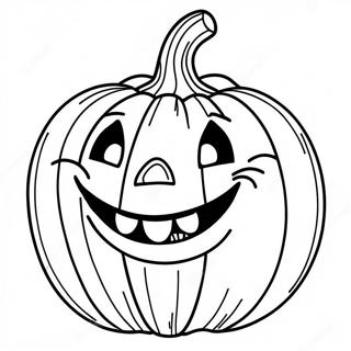 Page à colorier de Jack O Lantern souriant | Page de coloriage Citrouille de Jack