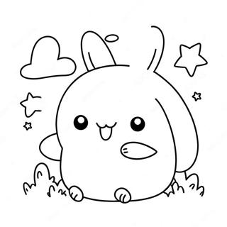 Page à colorier Molang et Piu Piu mignons | Page de coloriage Molang