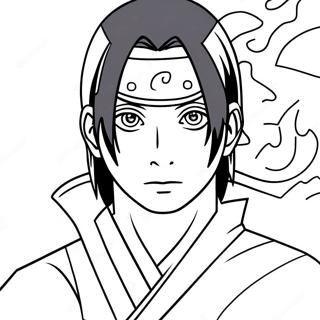 Page à colorier d'Itachi Uchiha | Page de coloriage Itachi