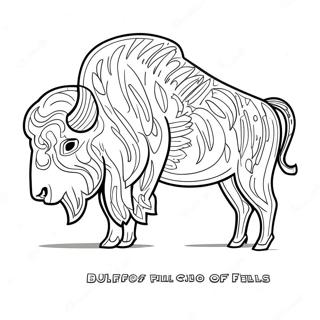 Page à colorier du logo des Buffalo Bills | Page de coloriage Buffalo Bills