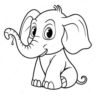 Page à colorier éléphant ivre | Page de coloriage Éléphant ivre