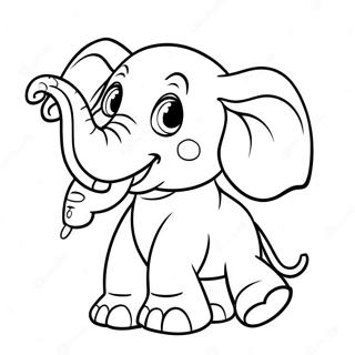 Page à colorier éléphant ivre joueur | Page de coloriage Éléphant ivre