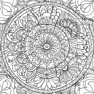 Page à colorier un mandala créatif | Page de coloriage Créatif
