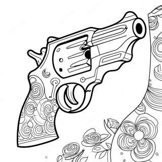 Page à colorier de pistolet | Page de coloriage Pistolet