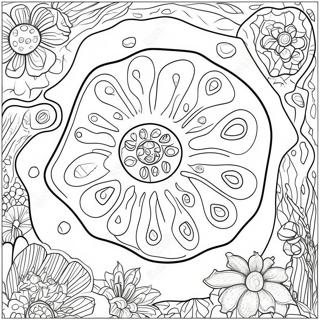 Page à colorier de diagramme détaillé de cellule végétale | Page de coloriage Cellule Végétale
