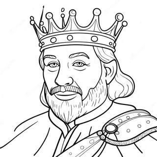 Page à colorier du roi | Page de coloriage Roi