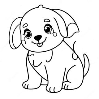 Page à colorier d'un chiot réaliste | Page de coloriage Chiot Réaliste