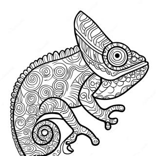 Page à colorier Caméléon | Page de coloriage Caméléon
