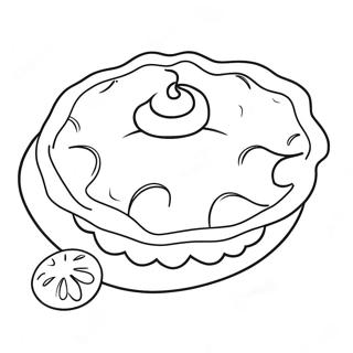 Page à colorier de tarte délicieuse | Page de coloriage Tarte