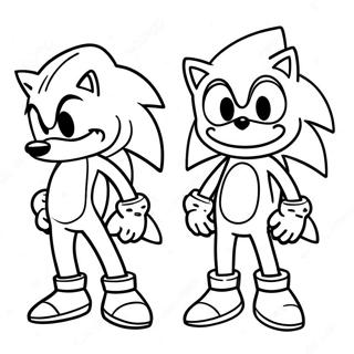 Page à colorier de Sonic le hérisson en costume effrayant | Page de coloriage Sonic Halloween
