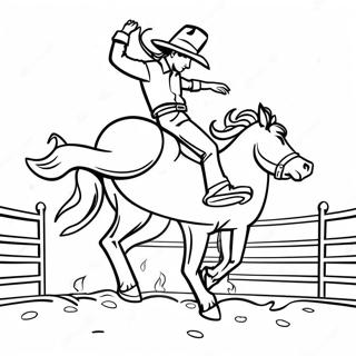 Page à colorier de Rodeo | Page de coloriage Rodéo