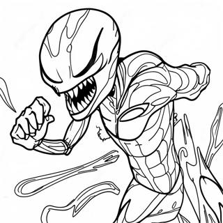 Page à colorier Carnage en Action | Page de coloriage Carnage