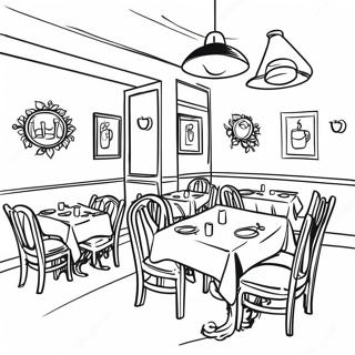 Page à colorier de restaurant | Page de coloriage Restaurant