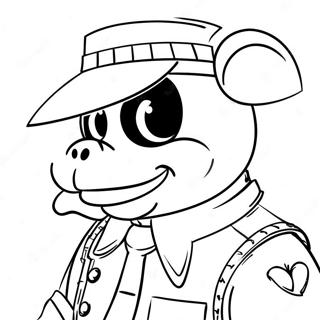 Page à colorier de Blitzo en action | Page de coloriage Helluva Boss