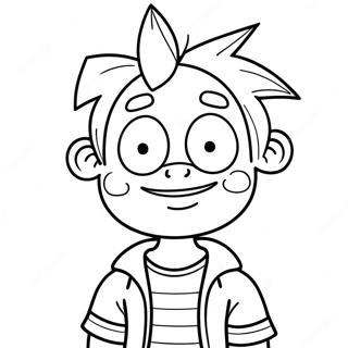 Page à colorier de Hey Arnold | Page de coloriage Salut Arnold