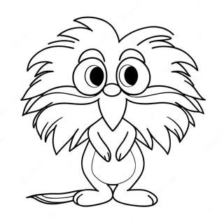 Page à colorier Lorax Mignon avec Moustache | Page de coloriage Le Lorax