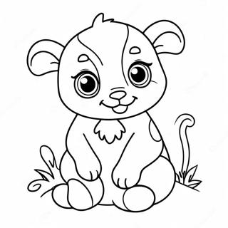 Page à colorier de bébé animal réaliste | Page de coloriage Bébé Réaliste