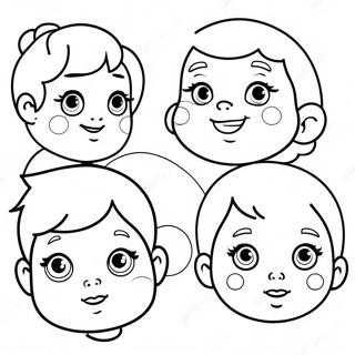 Page à colorier de visages de bébés réalistes mignons | Page de coloriage Bébé Réaliste