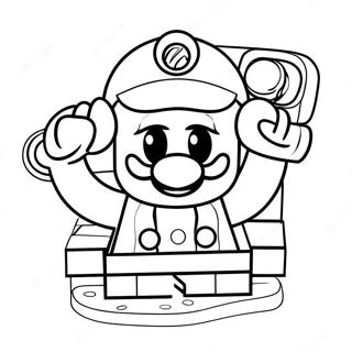 Page à colorier Lego Mario | Page de coloriage Lego Mario