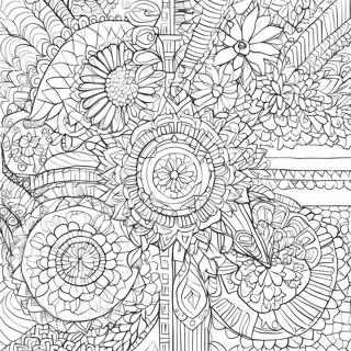 Page à colorier motifs géométriques complexes | Page de coloriage Satisfaisant