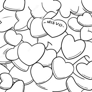 Page à colorier Cœurs de Conversation | Page de coloriage Cœurs de Conversation
