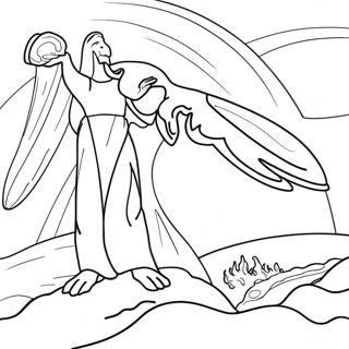 Page à colorier Création de la Genèse | Page de coloriage Genèse