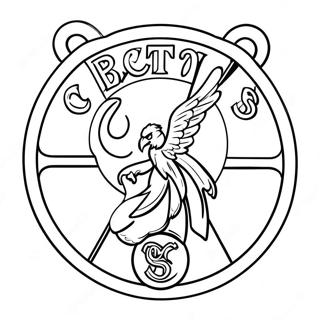 Page à colorier du logo des Celtics | Page de coloriage Celtics