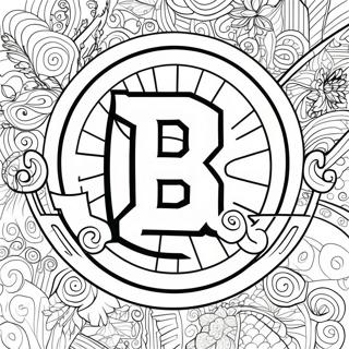 Page à colorier du logo des Bruins | Page de coloriage Bruins