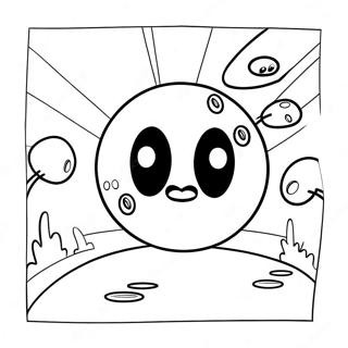 Page à colorier Pacman poursuivant des fantômes | Page de coloriage Pacman