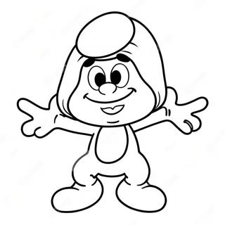 Page à colorier Schtroumpf Heureux | Page de coloriage Schtroumpf