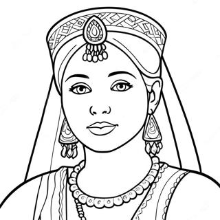 Page à colorier d'Esther | Page de coloriage Esther