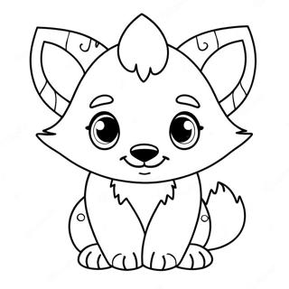 Page à colorier d'Animal Therian Mignon | Page de coloriage Thérien