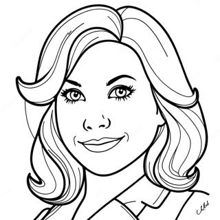Page à colorier Megan | Page de coloriage Megan
