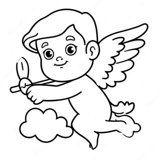Page à colorier Cupidon | Page de coloriage Cupidon