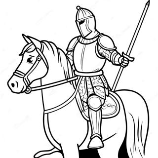 Page à colorier Chevalier | Page de coloriage Chevalier