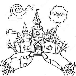 Ville d'Halloween Coloriages