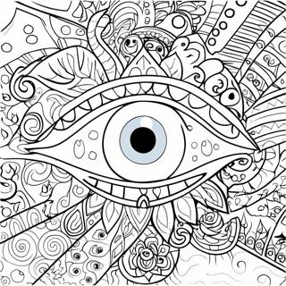 Page à colorier Œil maléfique | Page de coloriage Œil Malin