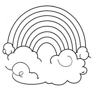 Page à colorier Arc-en-ciel avec marqueurs à points | Page de coloriage Marqueur à points