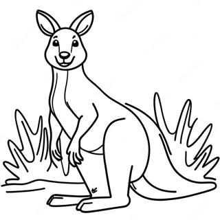 Page à colorier de kangourou | Page de coloriage Kangourou