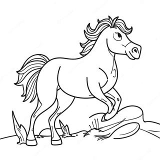Page à colorier Bronco | Page de coloriage Bronco