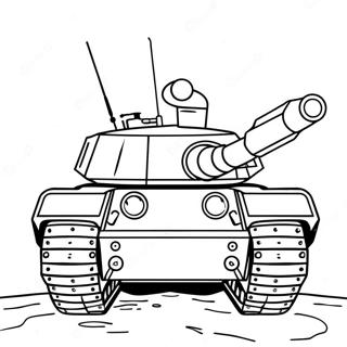 Page à colorier Tank militaire | Page de coloriage Réservoir