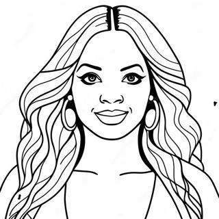 Page à colorier Beyonce | Page de coloriage Beyonce