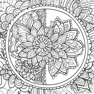 Page à colorier Mandala apaisant | Page de coloriage Conscient