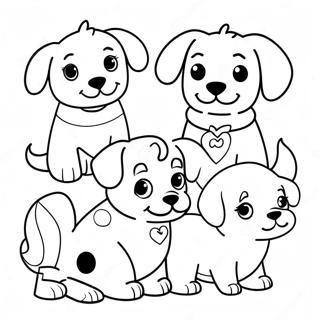 Page à colorier de chiens mignons de Pupstruction | Page de coloriage Pupstruction