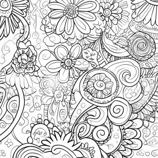 Page à colorier Motifs Art Pop Vibrants | Page de coloriage Art Pop