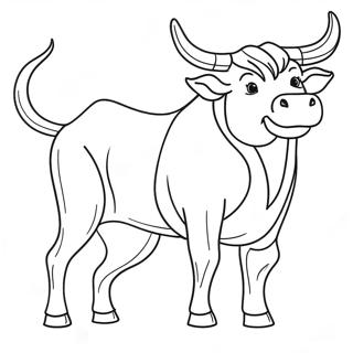 Page à colorier Taureau | Page de coloriage Taureau