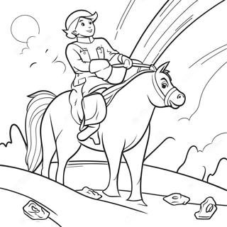 Page à colorier de scène d'aventure SuperPages | Page de coloriage SuperPages