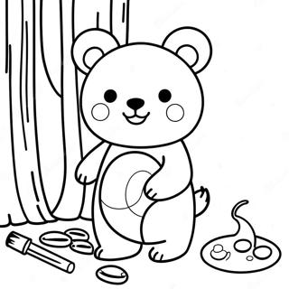 Page à colorier de Rilakkuma | Page de coloriage Rilakkuma